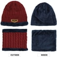 thumbnail image 4 of Sinhoon 2-Pieces Winter Beanie Scarf Set Warm Hat Thick Knit Skull Cap for Men Women, 4 of 7