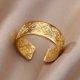 thumbnail image 1 of Anillos de acero inoxidable para mujer y hombre, anillo de compromiso de Color dorado para fiesta de boda, regalo de joyería para dedo masculino y femenino, 2023, envío gratis Dengxun unisex, 1 of 2