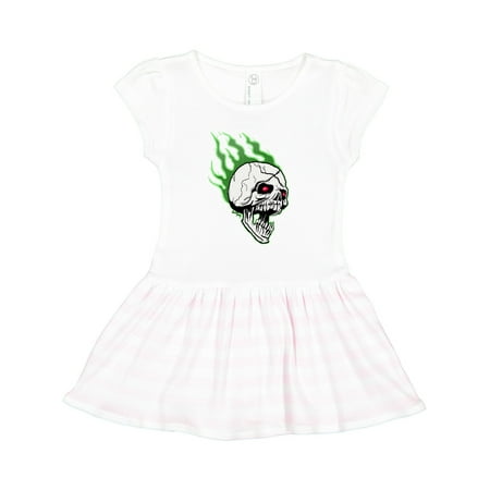 

Inktastic Retro Skull Gift Toddler Girl Dress