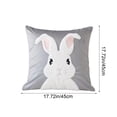 thumbnail image 2 of Eoozwa Simples Series Easter Pillow Cover Cute Rabbits Printed Sofa Cushion Cover Holiday Decoration, 2 of 6