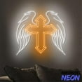 thumbnail image 4 of Handmadetneonsign Cross With Wings Neon Sign, Cross Led Sign, Cross Wall Art, Home Wall Decor 91053, 4 of 5