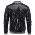 thumbnail image 3 of Allthemen Mens Sequins Casual Zipper Party Bomber Jacket, 3 of 4