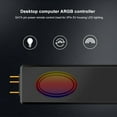 thumbnail image 1 of Mando a Distancia RF para PC Conector ARGB de 3 Pines Control Manual Controlador de Luz de Ventilador Accesorios para PC 5 V Symphony ARGB Negro para Ventiladores de ANGGREK Otros, 1 of 8