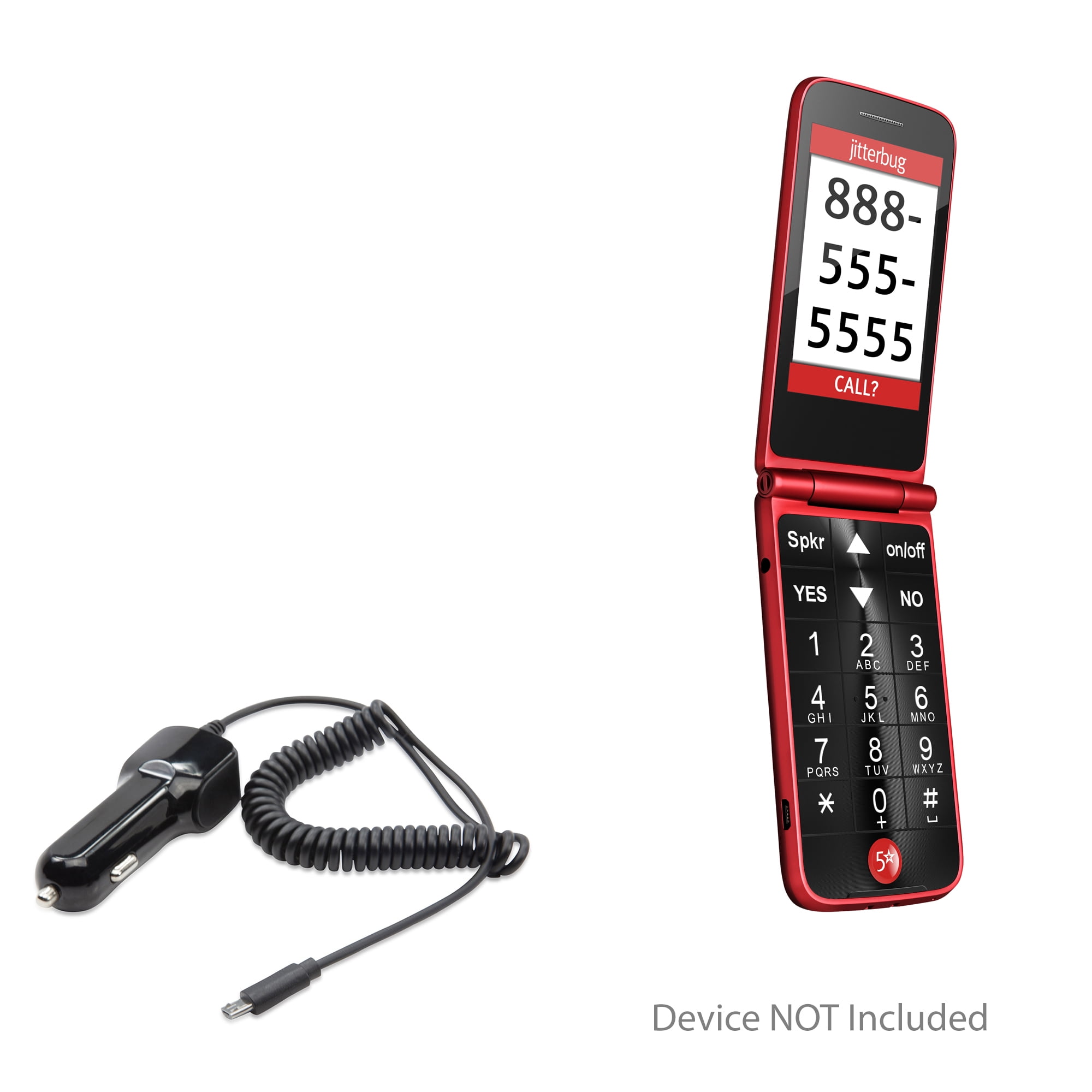 Jitterbug Flip Car Charger, BoxWave® [Car Charger Plus] Car Charger and