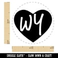 thumbnail image 2 of WY Wyoming State in Heart Self-Inking Rubber Stamp Ink Stamper - Dry Pad (No Ink) - Mini 1/2 Inch, 2 of 7