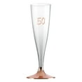 thumbnail image 1 of Exquisite Rose Gold 50th Birthday Champagne Flutes - Stylish Party Essential, 1 of 5