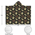 thumbnail image 3 of Wearable Blanket,Happy Dog and Footprints Hooded Wearable Sherpa Blanket for Adults & Teens,Winter Poncho Shawl Wrap Cape Thick Warm,50"x60", 3 of 5