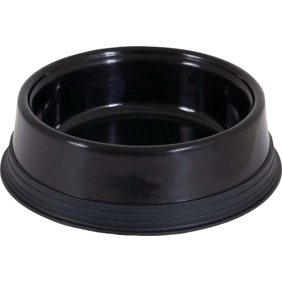 JW Pet Skid Stop Dog Food Bowl Basic - Non-Slip, Heavy-Duty - Large, Black