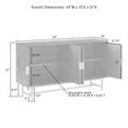 thumbnail image 3 of Crosley Furniture Blair Mid-Century Wood/Steel Sideboard in Dark Brown/Gold, 3 of 17