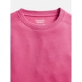 thumbnail image 4 of Athletic Works Girl's Active Fleece Crewneck Sweatshirt and Fleece Jogger Sweatpants Set, 2-Piece, Sizes 4-18 & Plus, 4 of 5