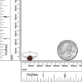 thumbnail image 3 of Gem Stone King 10K White Gold Red Garnet White Created Sapphire and White Diamond Accent 3-Stone Engagement Ring for Women (1.14 Cttw, Round 6MM, Gemstone January Birthstone, Size 8.5), 3 of 5