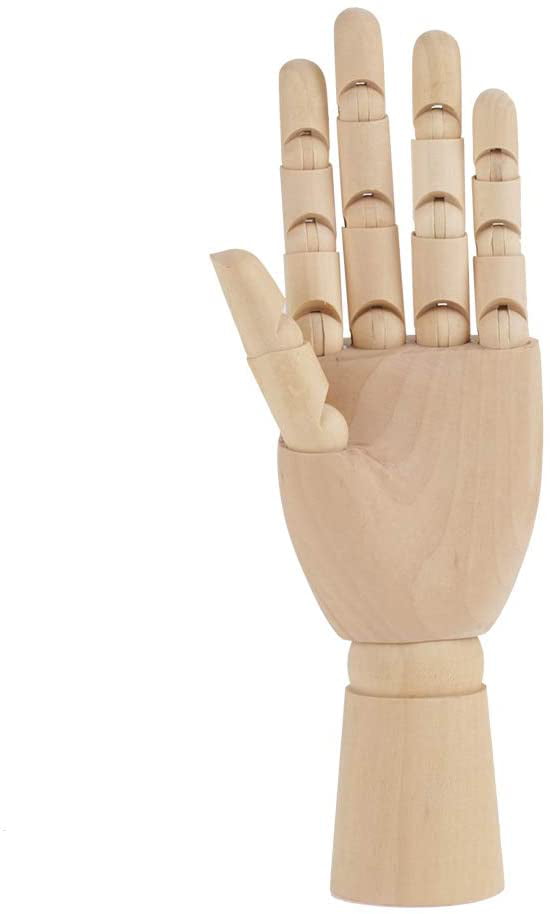 10 Manikin Wooden Left Hand Body Artists Model Articulated 