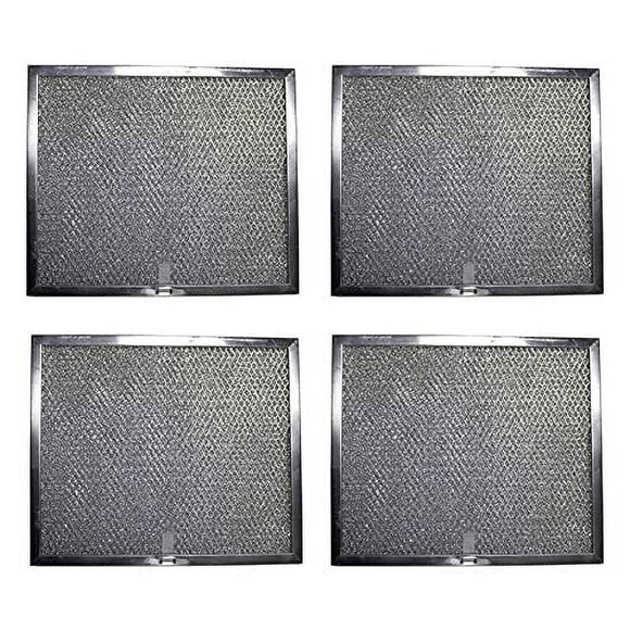 Replacement Aluminum Range Hood Filter Compatible with Broan: 97005683 97007894 99010152 97017455 S97017455 990721040B 90721002A BPRPFA and More - 9-7/8 inches x 11-11/16 inches x 3/8 inches (4-Pack)