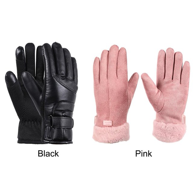 Esquí Ergonomía Guantes cálidos de invierno Calentador de dedos completos para ciclismo (Negro)