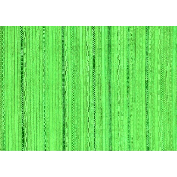 Ahgly Company Indoor Rectangle Oriental Green Modern Area Rugs, 7' x 9'
