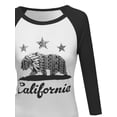 thumbnail image 3 of FashionOutfit Women's 3/4 Sleeve Raglan Baseball Tee, 3 of 3
