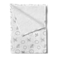 thumbnail image 2 of Airplane Soft Flannel Fleece Throw Blanket, Childish Boys Pattern with Little Aeroplanes and Puffy Clouds in Doodle Style, Cozy Plush for Indoor and Outdoor Use, 50" x 70", Black White, by Ambesonne, 2 of 5