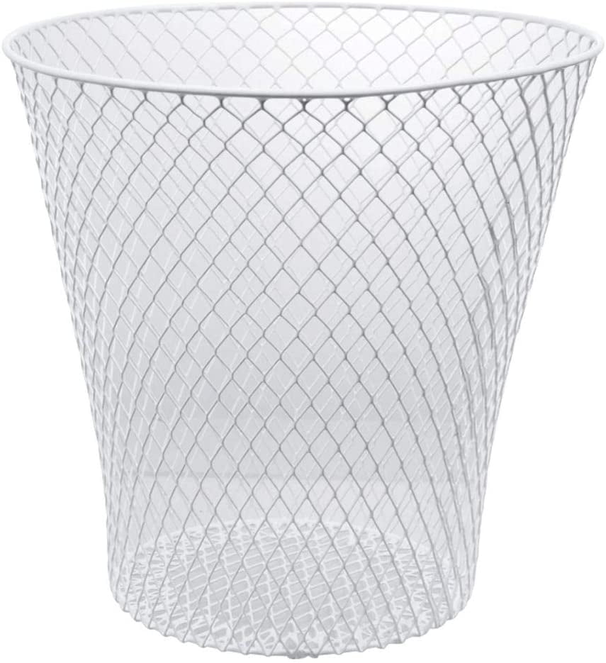 Wire Mesh Round Waste Basket | Trash Can Mesh Round Open Top ...