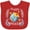 Red, variant on Inktastic Happy Hanukkah Dreidel and Laurels Boys or Girls Baby Bib