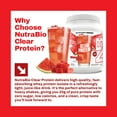 thumbnail image 3 of NutraBio Clear Whey Isolate Protein Powder, Delicious & Refreshing Fruit Flavors, Protein Juice, No Milky Taste, No Foam, Zero Sugar, Watermelon Breeze, 20 Servings, 3 of 9