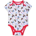 thumbnail image 6 of Mickey Mouse Mickey Mouse, Donald Duck and Goofy Boys 4 Pack Character Onesies, Infant, 6 of 9