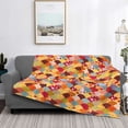thumbnail image 2 of Yiaed Japanese Style Fish Scales Print Blanket Throw Blanket Soft Cozy Flannel Blanket for Home Bed Sofa Couch Chair-60"x50", 2 of 6