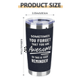 thumbnail image 4 of Birthday Gifts for Men Dad Cup - Sometimes You Forget Your Awesome Gifts Navy 20oz Motivational Coffee Tumbler Birthday Gift for Dad, Husband, Boyfriend Inspirational Tumbler for Men Who Want Nothing, 4 of 10
