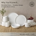 thumbnail image 2 of Fitz and Floyd Nevaeh Coupe 16-Piece White Bone China Tableware Set (Service for 4), 2 of 5