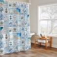 thumbnail image 6 of Summer Ocean Shower Curtains for Bathroom, Turtle Octopus Starfish Anchor Washable Fabric Shower Curtain with Hooks Waterproof Bathroom Decor Sets, 72 x 84 Inches, 6 of 9