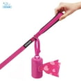 thumbnail image 6 of Voyager Reflective Leash Bag Dispenser Set with Neoprene Handle, 5ft Long, Supports Small, Medium, and Large Breed Puppies, Cute and Heavy Duty for Walking, Running, and Training - Fuchsia, M, 6 of 6