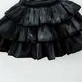 thumbnail image 4 of LIIPEE Girls Skirt Casual Summer Solid Color Layered Flowy Hem Skirt Party Tutu Dress Soft Cute Pleated Skirt Comfortable Breathable Daily Skirt,Black,5-6 Years, 4 of 5