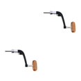 thumbnail image 4 of Justharion for Spinning Fishing Wheel Knob Metal Fishing Reel Wooden Handle Rocker Arm black S 2Set, 4 of 6