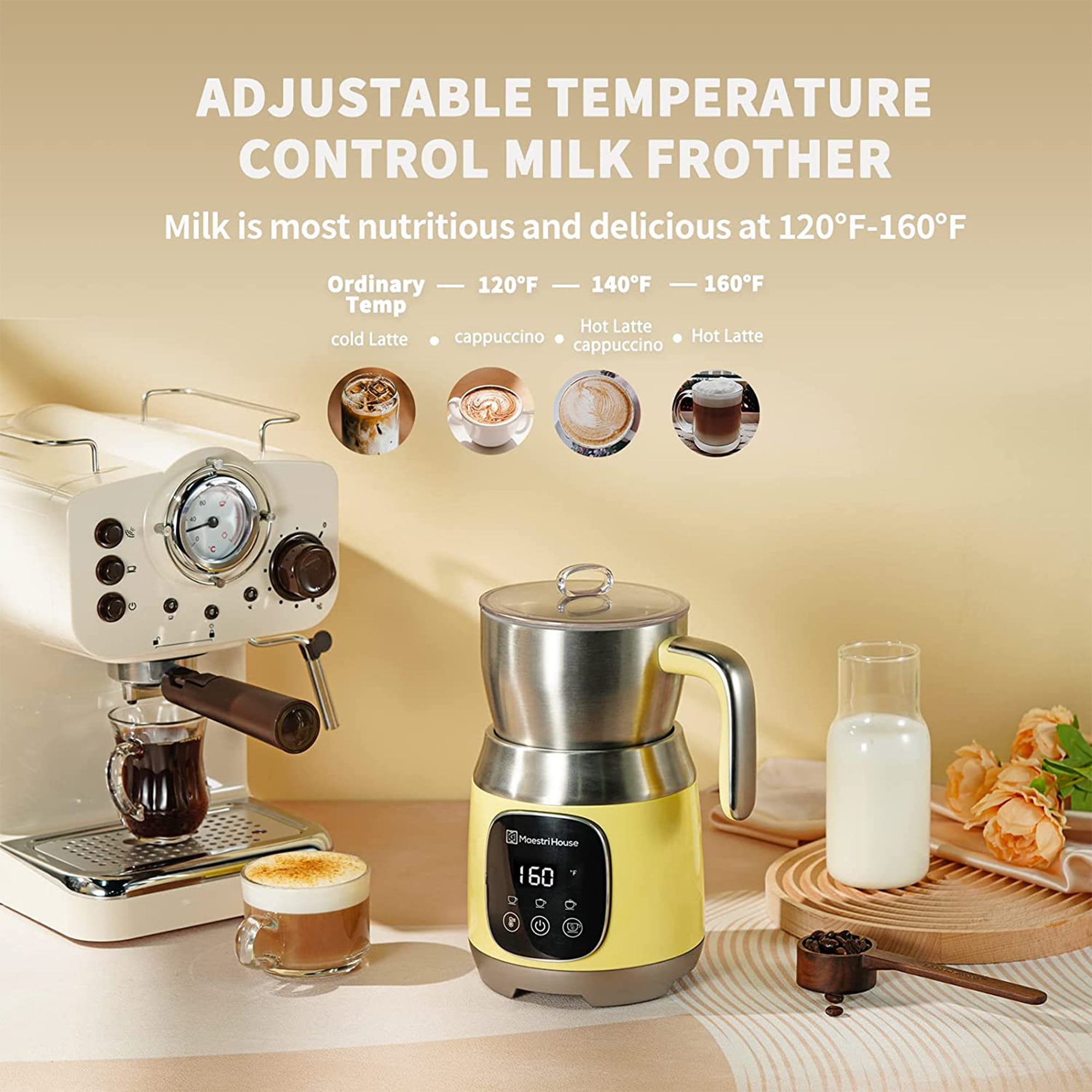 Milk Frother – Gold Leaf