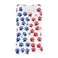 thumbnail image 3 of Ribbed July 4th Tank Tops for Women V Neck Independence Day Patriotic Sleeveless Tops Festival Trendy Outfits White, XL, 3 of 5