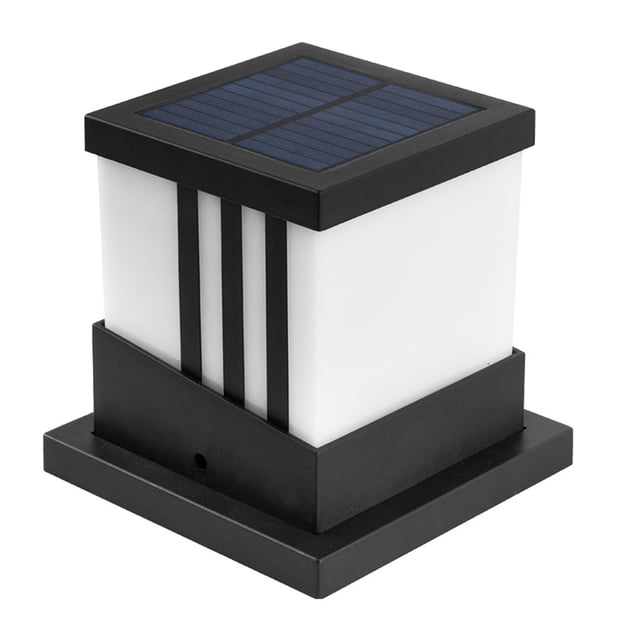 Miangastore Pillar Lights Outdoor Post Light Fixture Black 1Set 5.2X5.2X5.2In Abs