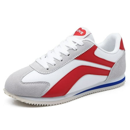 

Girls Casual Soft Sole Sneakers Non-slip Lightweight Lace-up Slip-on Skate Shoes