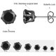 thumbnail image 2 of 6 Pairs Stud Earrings Set,Clear Cubic Zirconia 316L Stainless Steel Earrings for Women for Men 3-8mm, 2 of 4