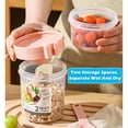 thumbnail image 7 of Yogurt Parfait Cups with Lids and Spoons, Overnight Oats Containers, Reusable Topping Compartment for Breakfast with Yogurt, Cereal or Oatmeal On-the-Go,Blue,Double layer 800ml, 7 of 7