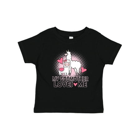 

Inktastic My Godmother Loves Me Llama Gift Baby Girl T-Shirt