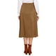 thumbnail image 3 of Faldas Midi de Suede INSPIRE CHIC para Mujeres, Casual de Trabajo Otoño Invierno, Falda A Line, Tendencia XL Marrón, 3 of 6