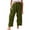 Army Green, variant on WCMZJ Womens Linen Wide Leg Pants Casual Loose Drawstring Summer Beach Travel Vacation Palazzo Harem Pants with Pockets Army Green 2XL