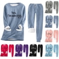 thumbnail image 5 of Womens Sherpa Sweat Outfits Yes,I'm Still Freezing -Me 24:7 Letter Print Crewneck Sweatshirts Warm Jogger Sweatpants Sets Two Piece Fleece Sweatsuit Tracksuit, 5 of 5