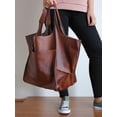 thumbnail image 5 of Bolso de mano para mujer, de piel sintética, tipo cubo, tipo cartera, tipo cartera, estilo hobo, de diseñador, para el trabajo., 5 of 5