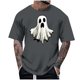 thumbnail image 1 of Blusas y camisas de manga corta y cuello redondo para hombre. Blusas/camisetas de manga corta con cuello redondo y estampado de Halloween para hombre. Blusa para hombre., 1 of 4
