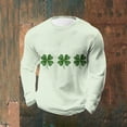 thumbnail image 1 of Ceisia Men's St. Patrick's Day Shamrock Waffle Knit Top | Long Sleeve Crew Neck Casual Tee Gifts, 1 of 3