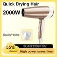 220V/110V Hair Dryer 2000W Professional Powerful Fast Hot/Cold