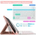 thumbnail image 4 of C INVERTER Keyboard case for iPad 9.7 Inch Air 2, iPad 5th/iPad 6th Generation (2017/2018) Case with Keyboard Detachable,7 Color Wireless Backlit Keyboard,Smart Folio Cover with Pencil Holder(Pink), 4 of 11