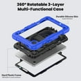 thumbnail image 2 of For Samsung Galaxy Tab A9 Case 8.7 inch, 360 Rotating Shockproof Cover with Stand, Screen Protector, Shoulder Strap (2023, SM-X110/X115/X117), Blue, 2 of 7