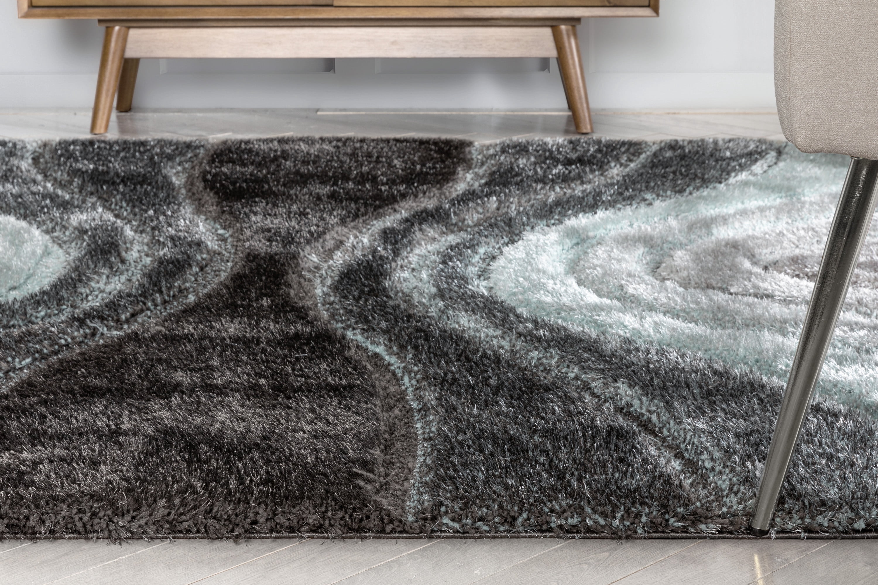 Well Woven San Francisco Geometric Area Rug, 7.83' x 9.83', Dynamic Visual Texture, Stain-Resistant, Thick, Plush, Dazzling