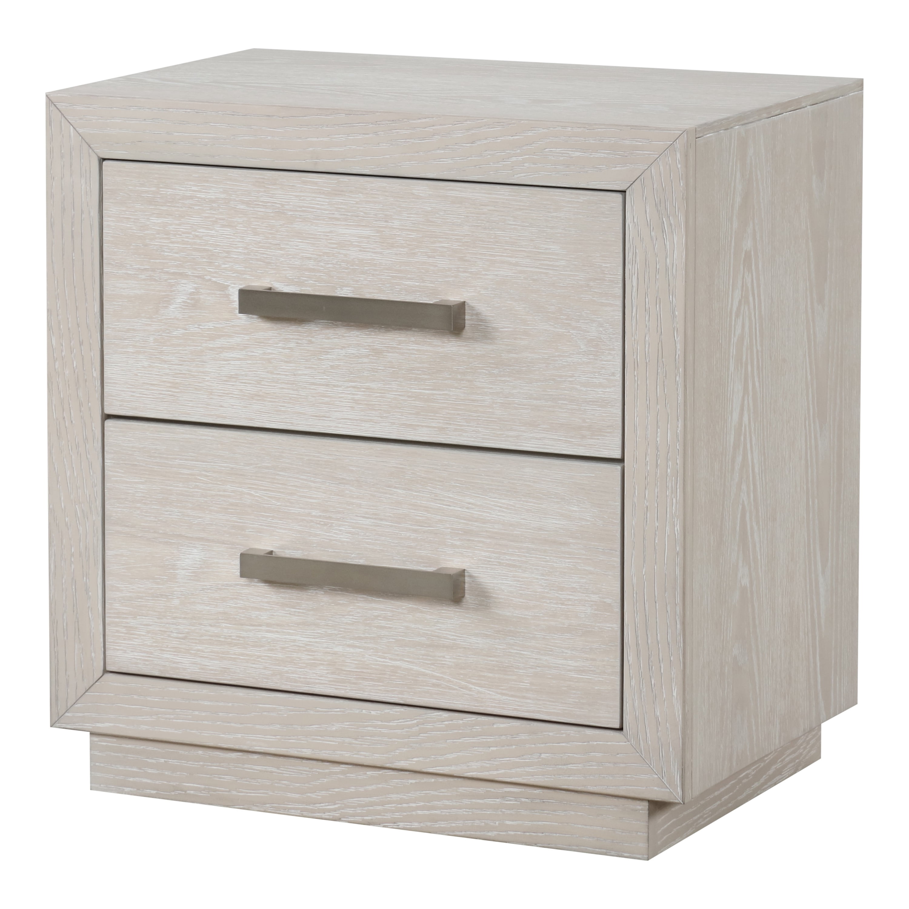 Furniture of America Sorien Modern Wood 2-Drawer Adult Nightstand, Light Gray
